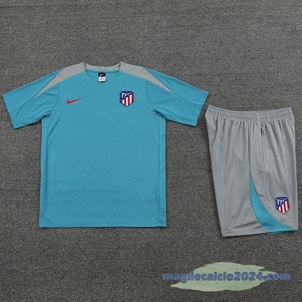 Entrenamiento Set Completo Atlético Madrid 2024 2025 Blu Grigio Poco Prezzo
