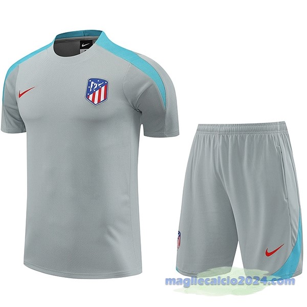Entrenamiento Set Completo Atlético Madrid 2024 2025l Grigio Blu Poco Prezzo