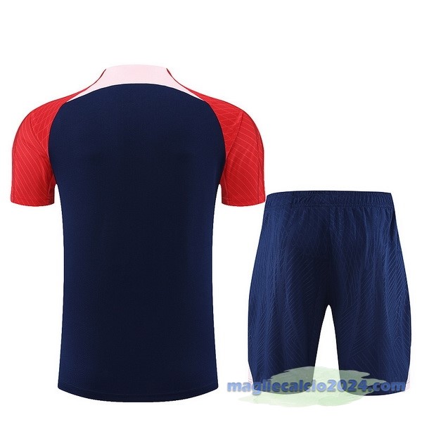 Entrenamiento Set Completo Bambino Atlético Madrid 2023 2024 Blu Rosso Poco Prezzo