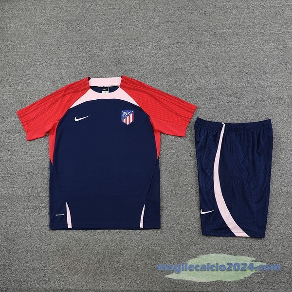 Entrenamiento Set Completo Bambino Atlético Madrid 2023 2024 Blu Rosso Poco Prezzo