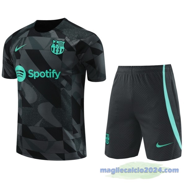Entrenamiento Set Completo Barcelona 2023 2024 Verde II Navy Poco Prezzo