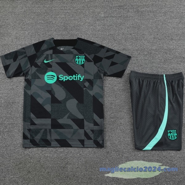 Entrenamiento Set Completo Barcelona 2023 2024 Verde II Navy Poco Prezzo