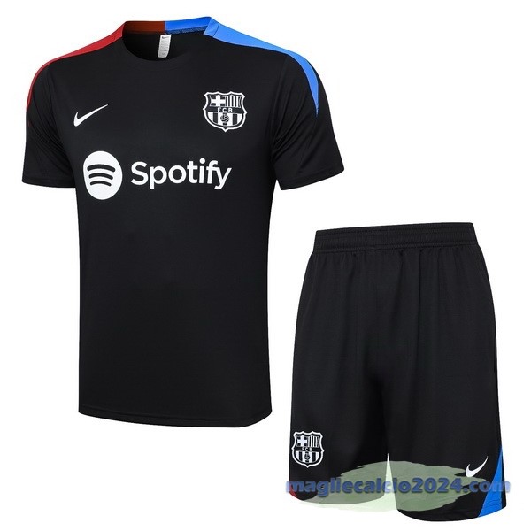 Entrenamiento Set Completo Barcelona 2024 2025 Nero Rosso Blu Poco Prezzo