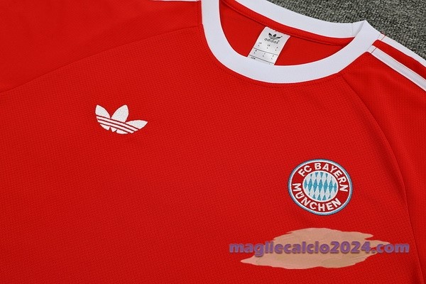 Entrenamiento Set Completo Bayern Múnich 2024 2025 Rosso Bianco Poco Prezzo