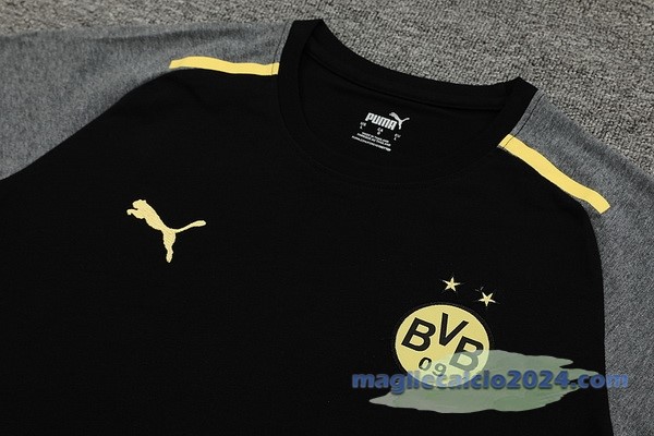 Entrenamiento Set Completo Borussia Dortmund 2024 2025 Grigio Nero Poco Prezzo