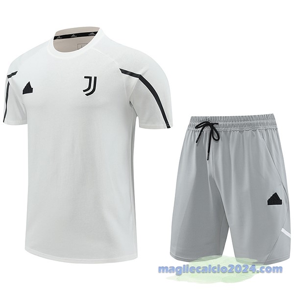 Entrenamiento Set Completo Juventus 2024 2025 Bianco Grigio Poco Prezzo