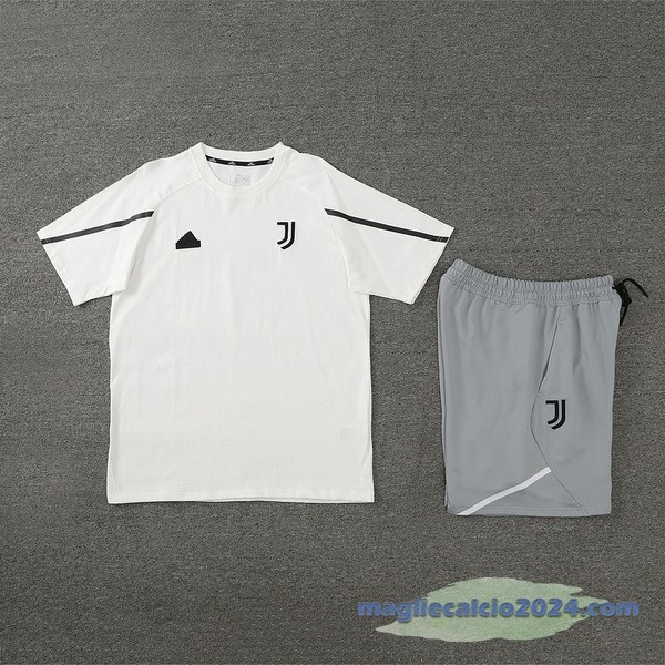 Entrenamiento Set Completo Juventus 2024 2025 Bianco Grigio Poco Prezzo