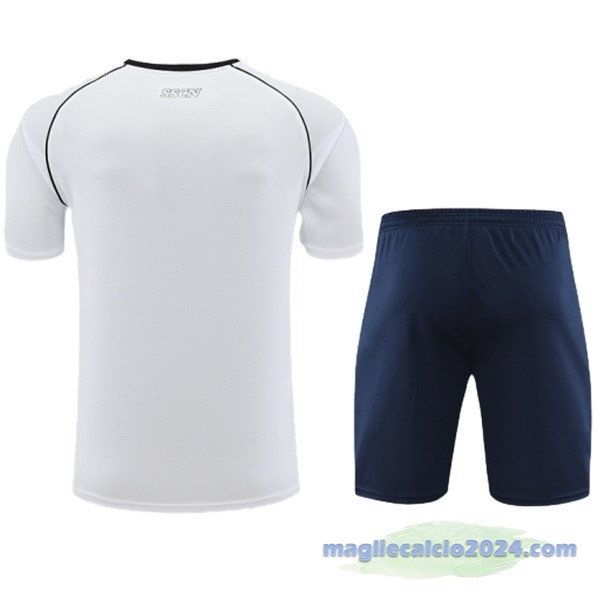 Entrenamiento Set Completo Napoli 2023 2024 Bianco Blu Poco Prezzo