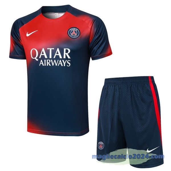 Entrenamiento Set Completo Paris Saint Germain 2023 2024 Rosso Blu Poco Prezzo
