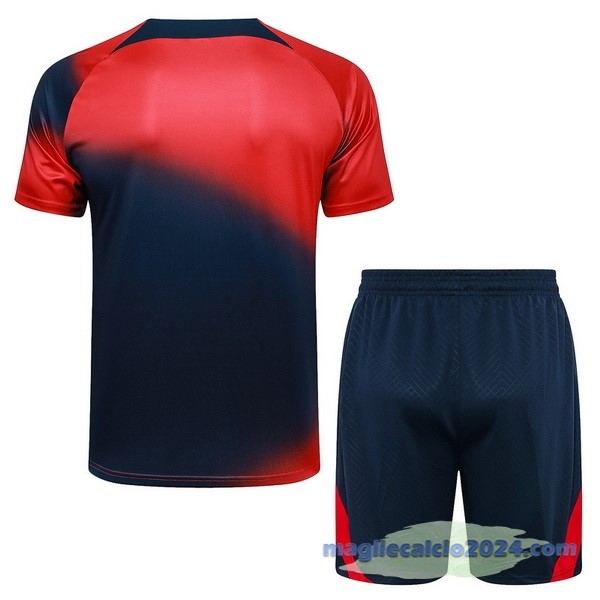 Entrenamiento Set Completo Paris Saint Germain 2023 2024 Rosso Blu Poco Prezzo