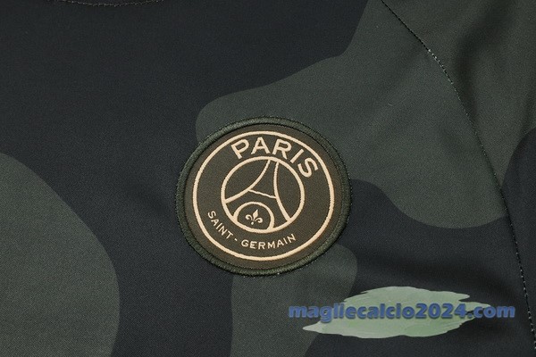 Entrenamiento Set Completo Paris Saint Germain 2024 2025 Verde Navy Poco Prezzo