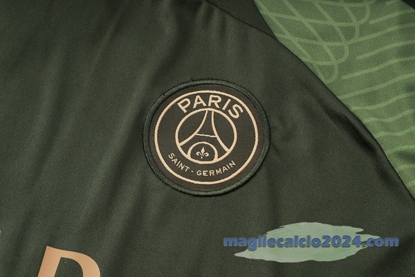 Entrenamiento Set Completo Paris Saint Germain 2024 2025 Verde Poco Prezzo