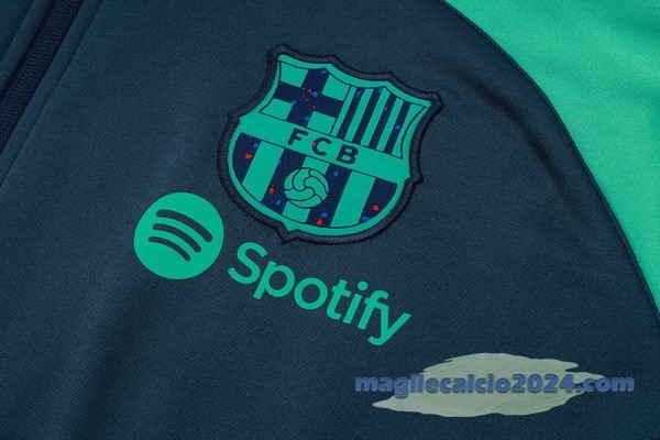 Felpa Cappuccio Barcelona 2023 2024 Verde I Blu Poco Prezzo