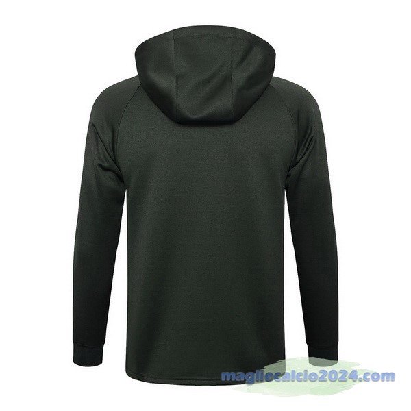 Felpa Cappuccio Barcelona 2023 2024 Verde Navy Poco Prezzo