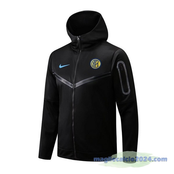 Felpa Cappuccio Inter Milán 2022 2023 Nero Poco Prezzo