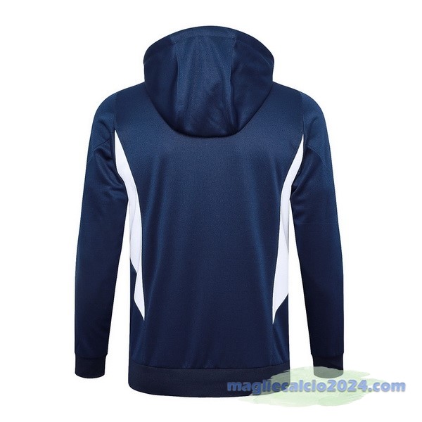 Felpa Cappuccio Italia 2023 Blu Navy Bianco Poco Prezzo