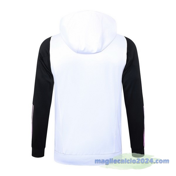 Felpa Cappuccio Juventus 2023 2024 Bianco Nero Rosa Poco Prezzo