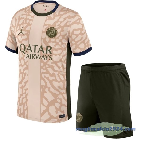 Fourth Conjunto De Bambino Paris Saint Germain 2023 2024 Giallo Poco Prezzo