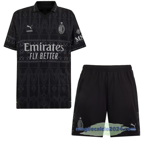 Fourth Conjunto De Uomo AC Milan 2023 2024 Nero Poco Prezzo