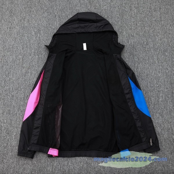 Giacca a vento AC Milan 2023 2024 Nero Rosa Blu Poco Prezzo
