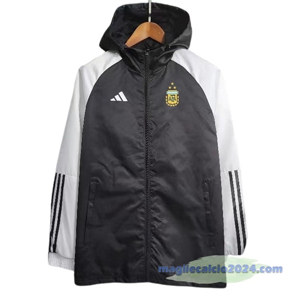 Giacca a vento Argentina 2023 Nero II Bianco Poco Prezzo
