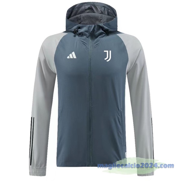 Giacca a vento Juventus 2023 2024 Blu Grigio Poco Prezzo