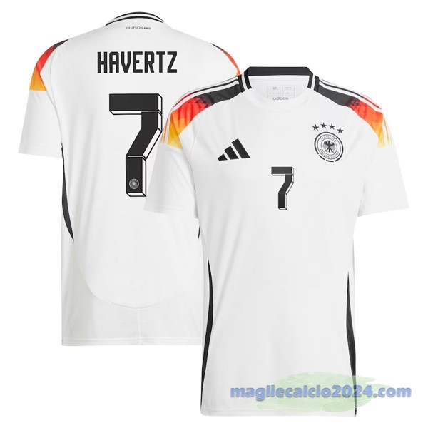 NO.7 Havertz Thailandia Prima Maglia Germania 2024 Bianco Poco Prezzo