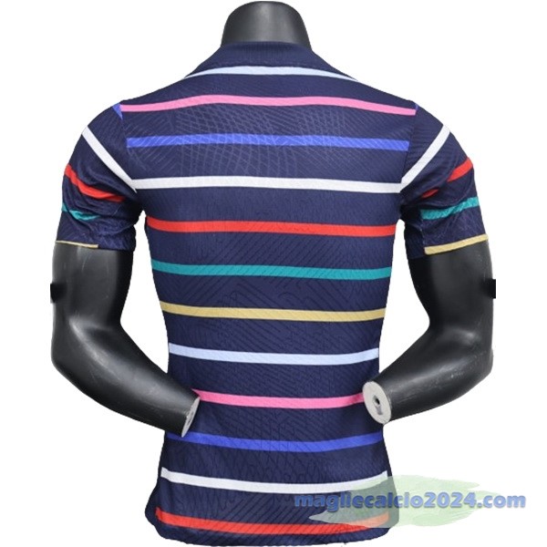 Pre partita Giocatori Maglia Francia 2024 Blu Poco Prezzo