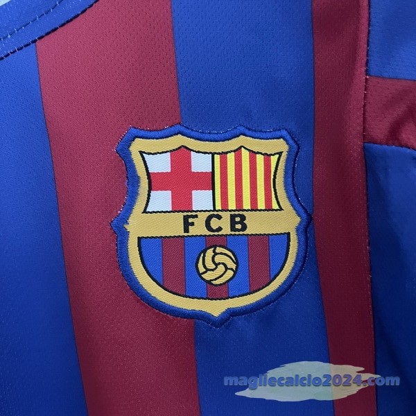 Prima Conjunto De Bambino Barcelona Retro 2005 2006 Rosso Blu Poco Prezzo