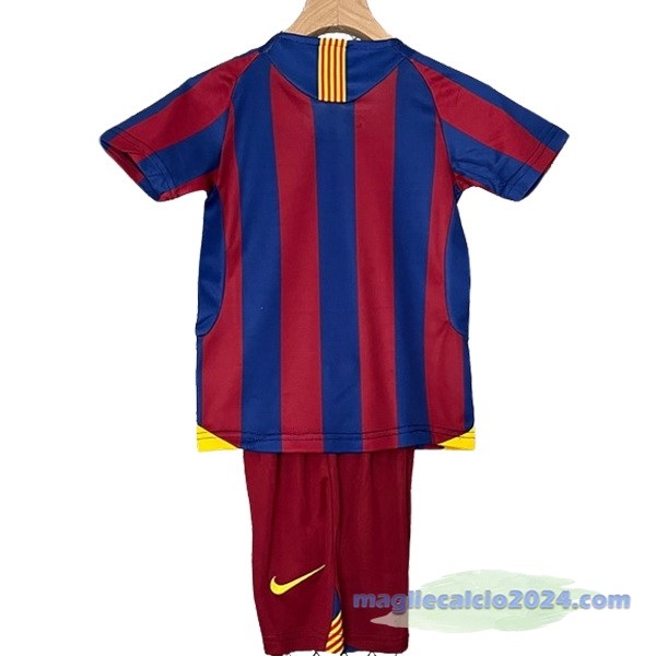 Prima Conjunto De Bambino Barcelona Retro 2005 2006 Rosso Blu Poco Prezzo