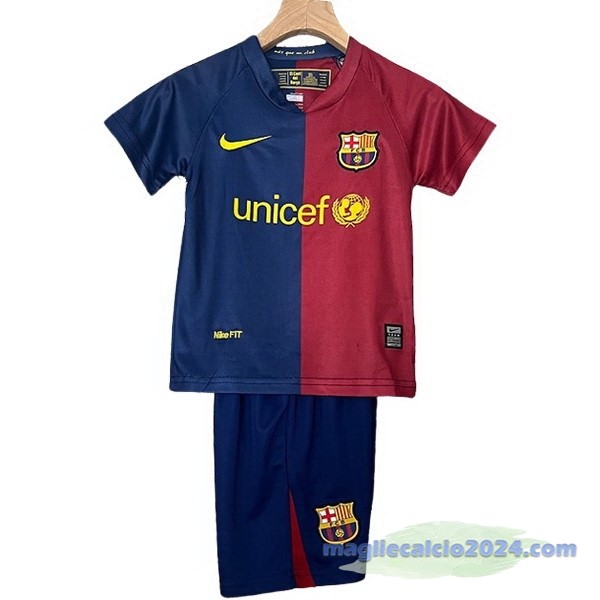 Prima Conjunto De Bambino Barcelona Retro 2008 2009 Rosso Blu Poco Prezzo
