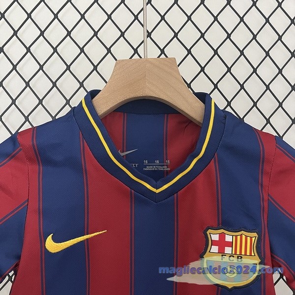 Prima Conjunto De Bambino Barcelona Retro 2009 2010 Rosso Blu Poco Prezzo