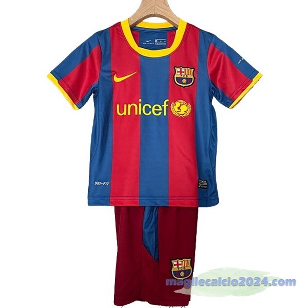Prima Conjunto De Bambino Barcelona Retro 2010 2011 Rosso Blu Poco Prezzo