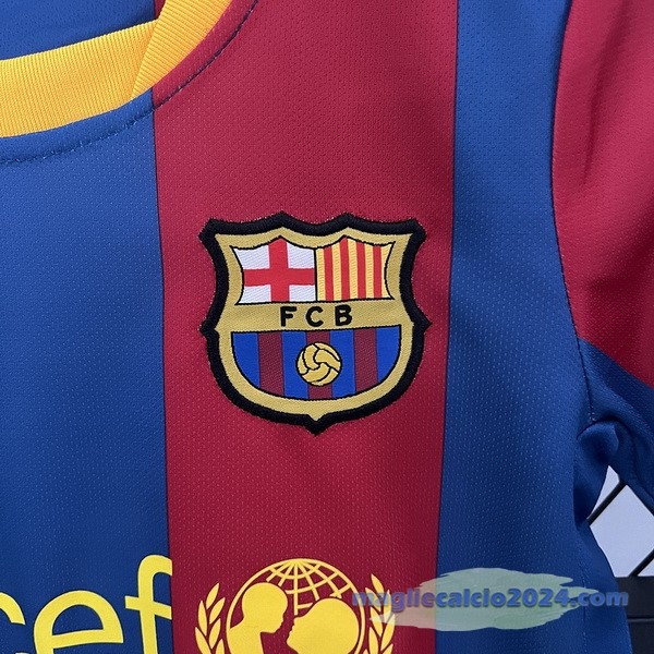 Prima Conjunto De Bambino Barcelona Retro 2010 2011 Rosso Blu Poco Prezzo
