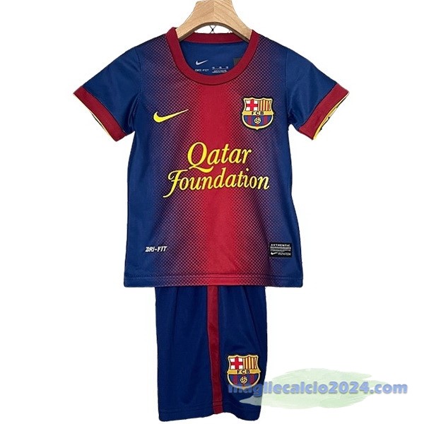 Prima Conjunto De Bambino Barcelona Retro 2012 2013 Rosso Blu Poco Prezzo