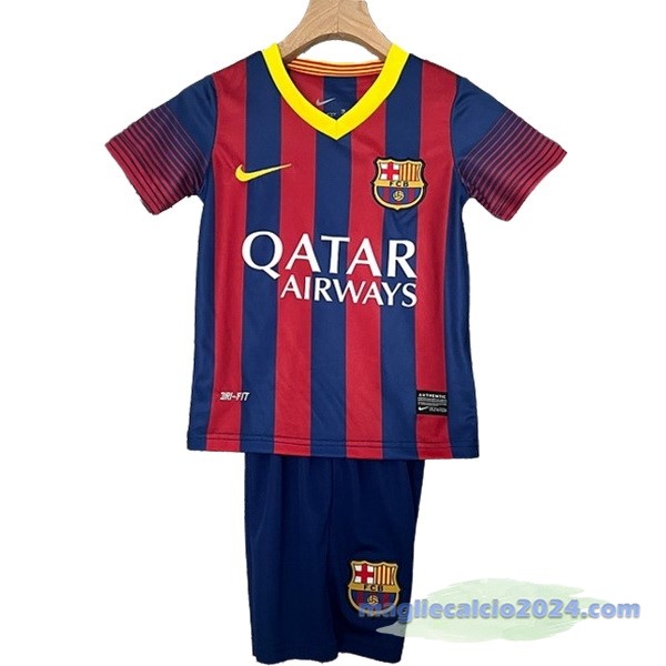 Prima Conjunto De Bambino Barcelona Retro 2013 2014 Rosso Blu Poco Prezzo