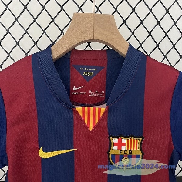 Prima Conjunto De Bambino Barcelona Retro 2014 2015 Rosso Blu Poco Prezzo