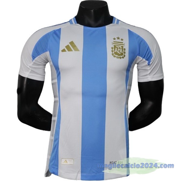 Prima Giocatori Maglia Argentina 2024 Blu Bianco Poco Prezzo