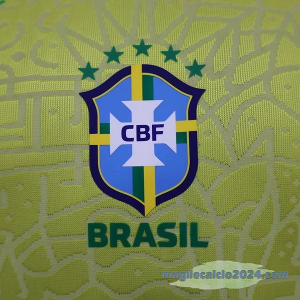 Prima Giocatori Maglia Brasile 2024 Giallo Verde Poco Prezzo