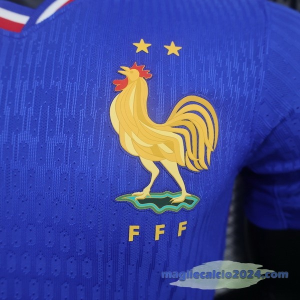 Prima Giocatori Maglia Francia 2024 Blu Poco Prezzo