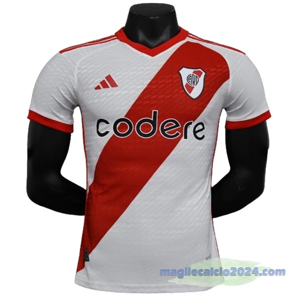 Prima Giocatori Maglia River Plate 2023 2024 Bianco Poco Prezzo