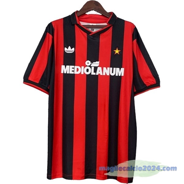 Prima Maglia AC Milan Retro 1990 1991 Rosso Poco Prezzo