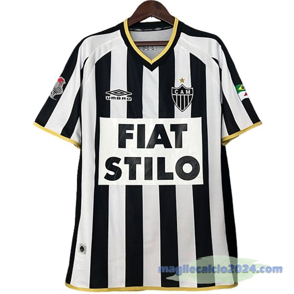 Prima Maglia Atlético Mineiro Retro 2003 Bianco Nero Poco Prezzo