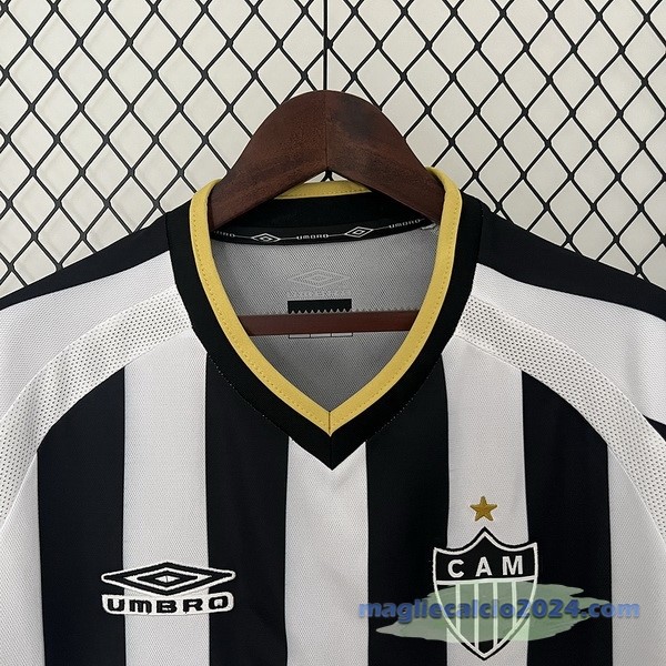 Prima Maglia Atlético Mineiro Retro 2003 Bianco Nero Poco Prezzo