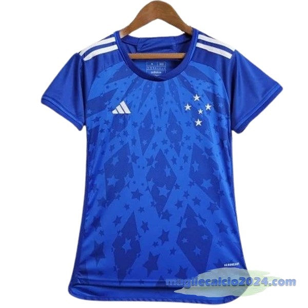 Prima Maglia Donna Cruzeiro EC 2024 2025 Blu Poco Prezzo