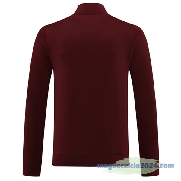 Ropa Deportiva Con Cremallera Larga AS Roma 2023 2024 Rosso Poco Prezzo