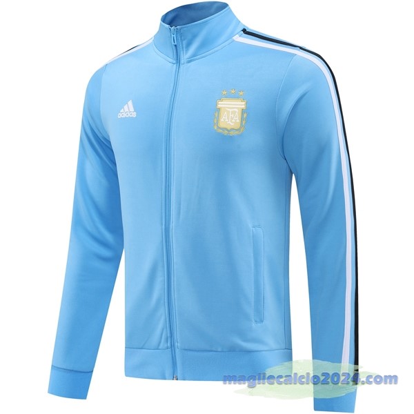 Ropa Deportiva Con Cremallera Larga Argentina 2024 Blu Poco Prezzo
