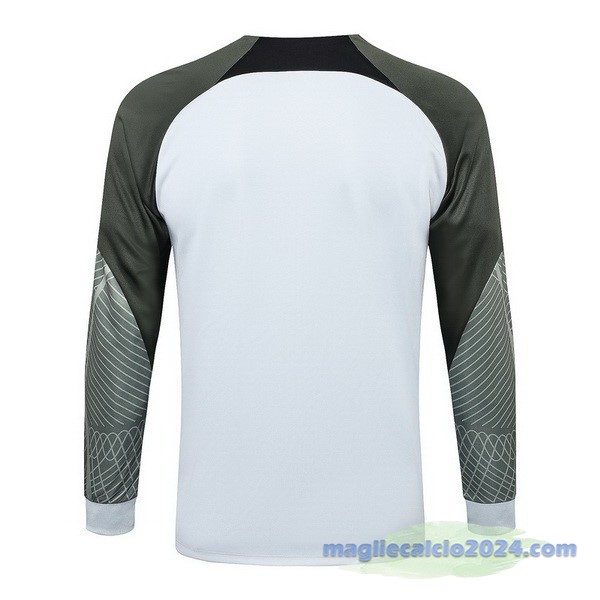 Ropa Deportiva Con Cremallera Larga Barcelona 2023 2024 Bianco Verde Poco Prezzo