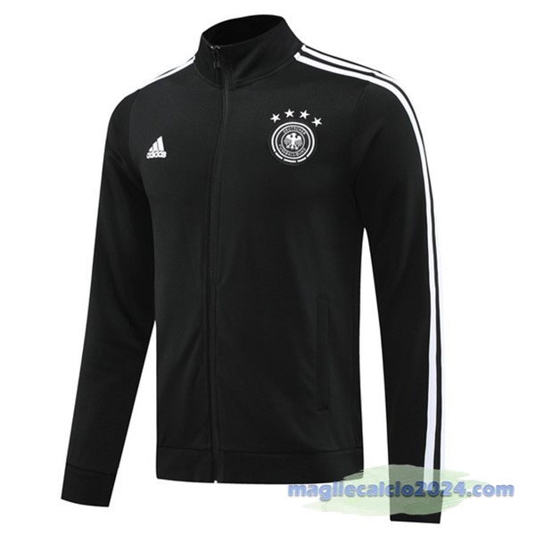 Ropa Deportiva Con Cremallera Larga Germania 2024 Nero Bianco Poco Prezzo