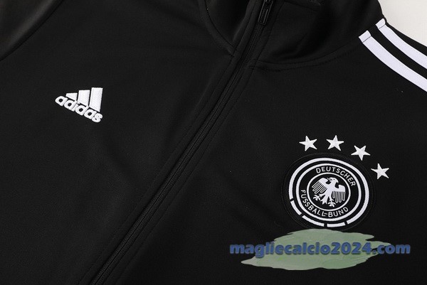 Ropa Deportiva Con Cremallera Larga Germania 2024 Nero Bianco Poco Prezzo